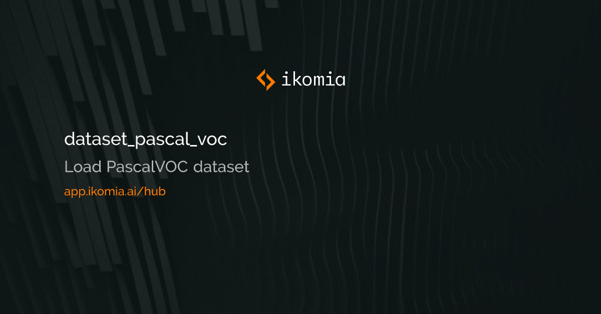 dataset_pascal_voc · Image Classification Algorithm · Ikomia HUB