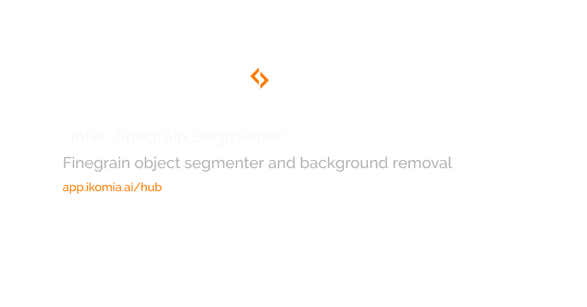 infer_finegrain_segmenter · Image Matting Algorithm · Ikomia HUB